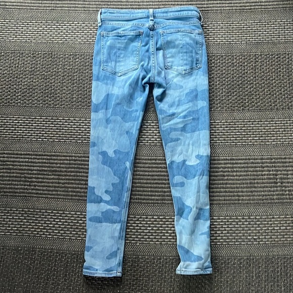 Rag & Bone - blue denim faded camo jeans - Cate Mid Rise Skinny - size 25 - Picture 2 of 6
